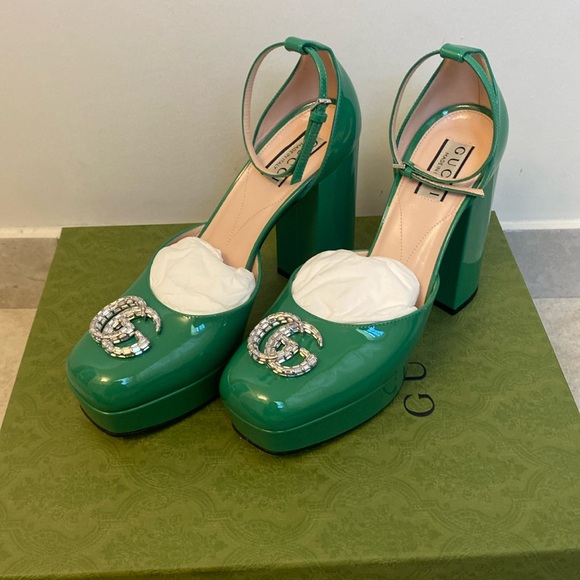 Gucci Woman’s Platform Pump With Double G - Picture 1 of 7